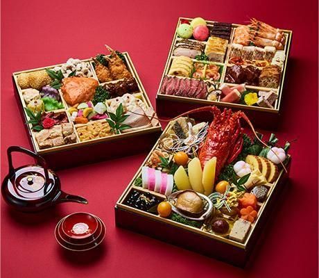 ANAクラウンプラザホテル熊本ニュースカイの和洋中三段重「頌春」